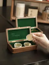 貴重品ケース ブラックウォールナット 無垢材 金 保管 記念硬貨 収納ボックス ギフトボックス