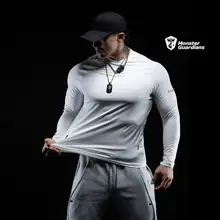 Monster Guardians メンズ 吸湿速乾透湿トレーニング長袖Tシャツ