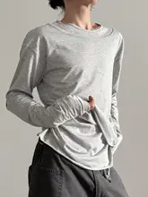 長袖Tシャツ レディース フェイクレイヤード 伸縮性 柔らかい肌触り デザイン性 インナー「VERY FEWEST」