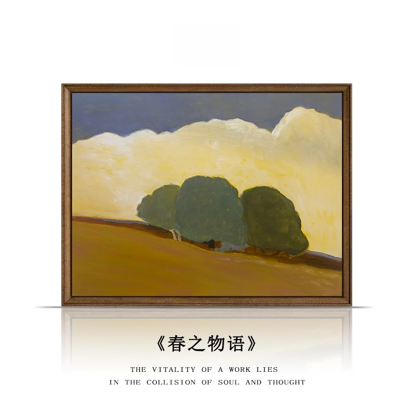 春の物語 モダンシンプル手描き 南洋風油絵：リビングおしゃれに最適なインテリアアートの選択