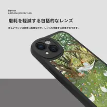 午後ティー風 文芸的 レトロデザインのスマートフォンケース【全面保護・シリコン製・衝撃吸収】