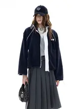 冬季用スポーツカジュアルスタイルのフワフワカーディガン【女性用・ゆったりデザイン】