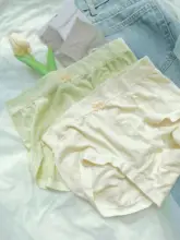 清楚なデザインのバタフライリボン付き Seamless 高弾性 中腰 パンツ【綿素材・三角形】