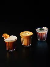 MHW3BOMBER コーヒーグラス【シンプルレトロ・ラテ用・ホワイト】