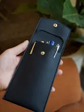 レトロ 大容量 ペンケース【レザー製・文具収納・ポータブル】