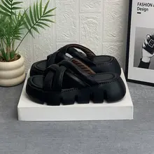 レディース 夏用 レトロなストラップサンダル【快適通気性・厚底・ローマ風】