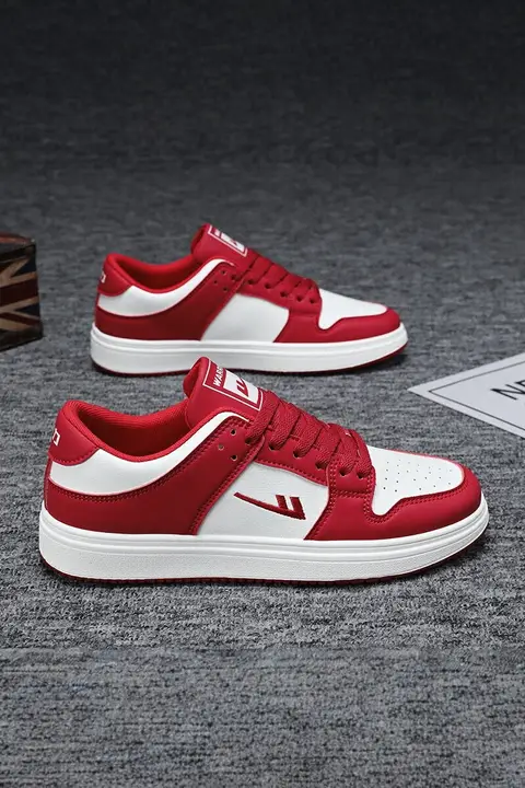 スポーツカジュアルシューズ【柔らかいソール・滑り止め・大紅色】