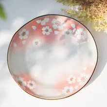 美濃焼の桜柄和風ボウル＆プレート【釉下彩・ギフト用】