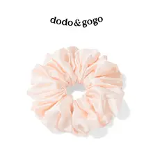 100%桑蚕丝製 サテン仕上げのヘアゴム【女性用・華やかデザイン】