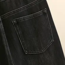 通勤風のゆったりしたデニムパンツ【内側が起毛・大人かわいいデザイン・冬用】（セットアップ対応）