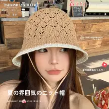 メッシュデザインのレディース 夏用フィッシャーハット【通気性・UVカット・バイカラー】