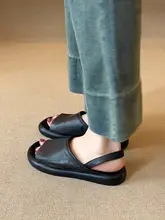 ローマサンダル レディース 本革 羊革 ブラック フラット ヴィンテージ 柔らかい 履き心地 きれいめ 着回し 夏