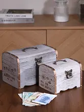 木製貯金箱【小学生用・出入り口なし・家庭用・貯蓄対応】