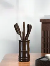 KP8 黒檀木製 茶道六君子セット【茶夹・カップ夹・功夫茶具・茶道アクセサリー】