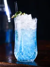 ガラスコップ 家庭用 透明 ビール ジュース 牛乳 朝食 茶 おしゃれ ダイヤモンド 水 日本酒