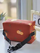 手作りパンプキン刺繍ティッシュボックス【車載用・デスク用・家庭用】