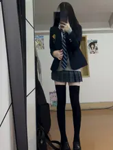 チェック柄JK制服風ミニスカート【プリーツデザイン・半身裙・学校用】（セットアップ対応）