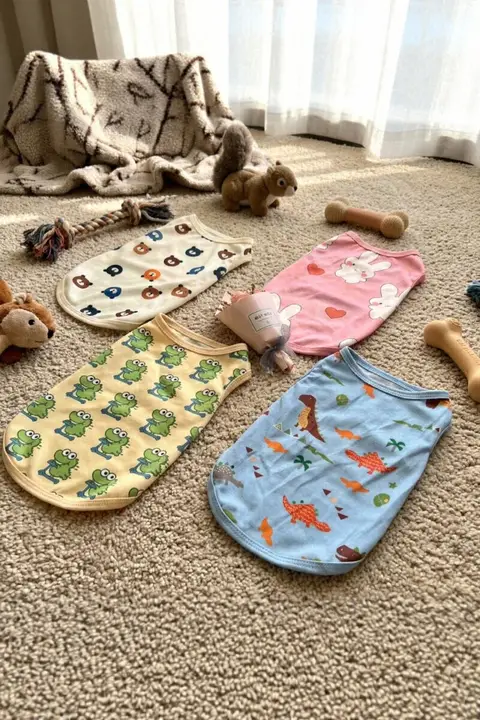 通気性抜群のペットウェア【小中型犬用・タンクトップデザイン・犬服】（セットアップ対応）