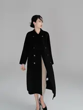 古典的なデザインのダブルフェイスカシミヤコート【極上の柔らかさ・アンティーク襟】