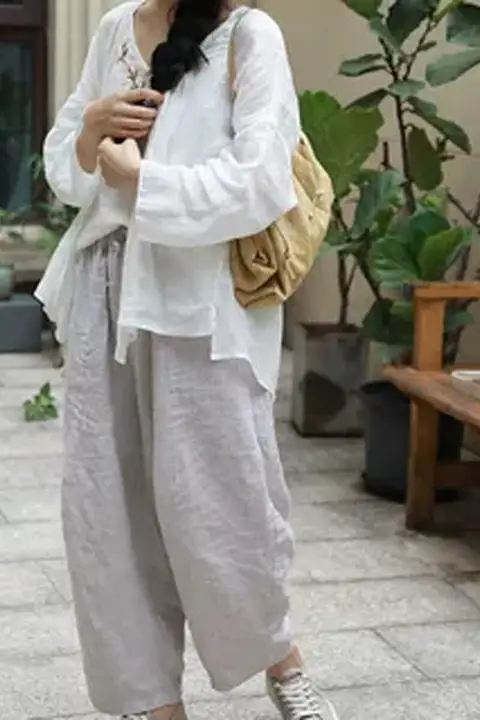 上質なリネンパンツ【フィット・カジュアル・薄手】