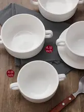 スープボウル スープカップ 取っ手付き ボーンチャイナ 茶碗蒸し器 デザート サラダ 耐熱
