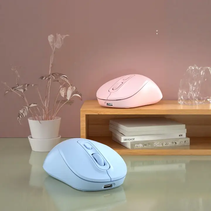 モランディカラーのミニワイヤレスマウス【静音・ビジネス・ノートパソコン・デスクトップ用・充電式】