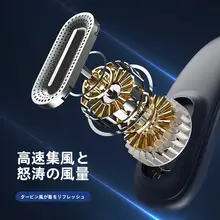 首掛けファン【ミニ・USB充電・羽根なし・アウトドア用・冷却機能】