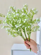 さりげない自然の美しさ！ドライフラワー風プラスチック製花束【勿忘草 デザイン・観賞用・グリーンインテリア】