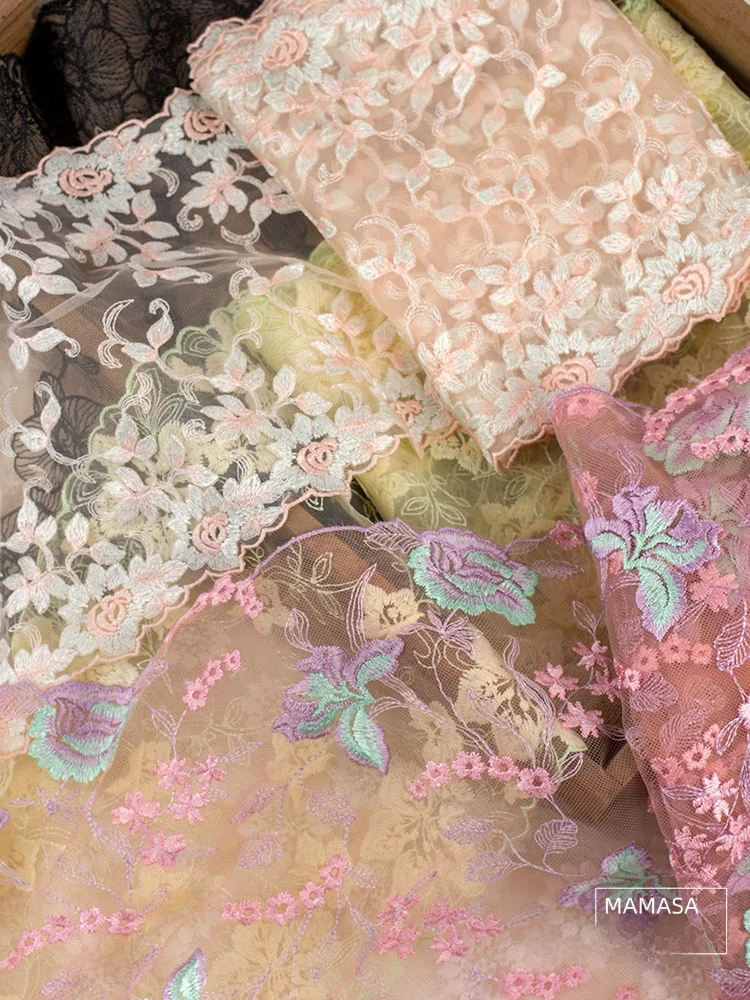 サテン生地リボンの特徴：カラフルな両面網状刺繍レーストリムの実際の性能と使い分け