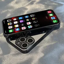 iPhone用 ミラー仕上げスマイルデザインケース【全包対応・高級感】