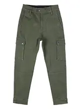 TickTock メンズ ストレッチ工装パンツ【スリムフィット・ウォッシュ加工・多ポケット・厚手・束脚デザイン】
