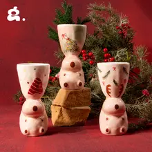 CONGSTUDIO 限定かわいいカピバラ手描き陶器マグカップ【クリスマスギフト・ハンドメイド】
