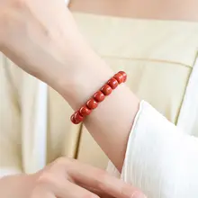 南紅手珠【柿色・炎模様・高級コレクション用】
