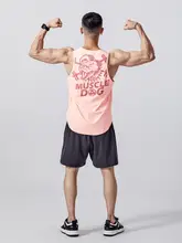 MUSCLE DOG 夏用メンズ ウェア【吸汗・透湿・ゆったりフィット・無袖トレーニングトップ】
