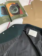 牛革製 メンズレトロスタイルジャケット【ゆったりサイズ・ベースボールジャケット・ウール混袖】