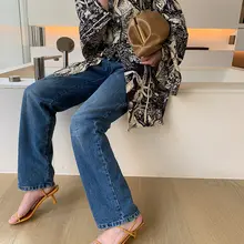 ボーイフレンドデザインのゆったりデニムパンツ【春用・カジュアル】