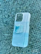 夏のブルーオーシャンデザインのiPhone用ケース【二合一・丸型エッジ・フィルム対応】