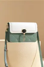 啄木鳥 本革 斜め掛けバッグ【カラーブロック・小型・ファッション・ショルダーバッグ】