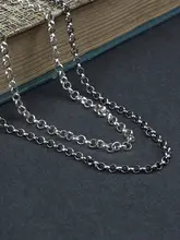 S925純銀製 カップル向け ヴィンテージO型ネックレス【ハンドメイド・こだわりのデザイン】