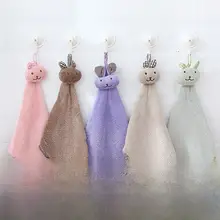 吸水タイプのハンドタオル【速乾・フック付き・可愛いデザイン】