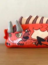ふわふわドラゴンデザインペンケース【大容量・学生用・高品質・ギフト用】