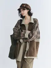万有引力博物館 リバーシブルカラー切替ジャケット【春秋用・女性・ゆったり中長丈】