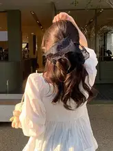 エレガントなレースチュールヘアゴム【後頭部用・ドレスアップ】