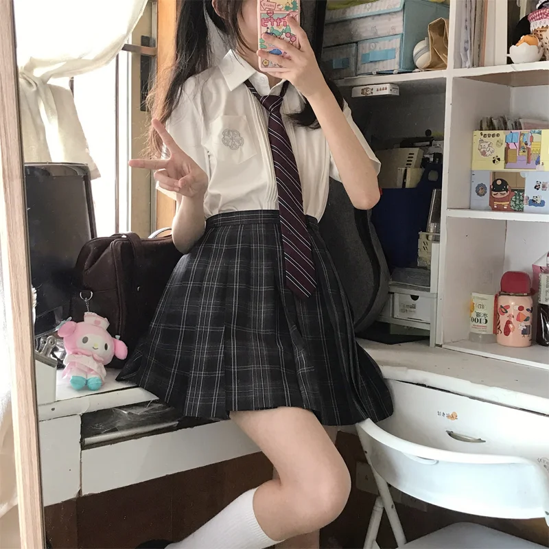 JK制服スカート ハイウエスト スカート 炭灰色 39CM ショートスカート