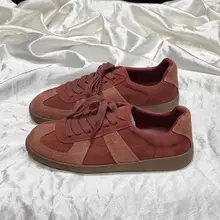 女性用 カジュアルフラットシューズ【本革・アメリカンレトロスタイル・快適】