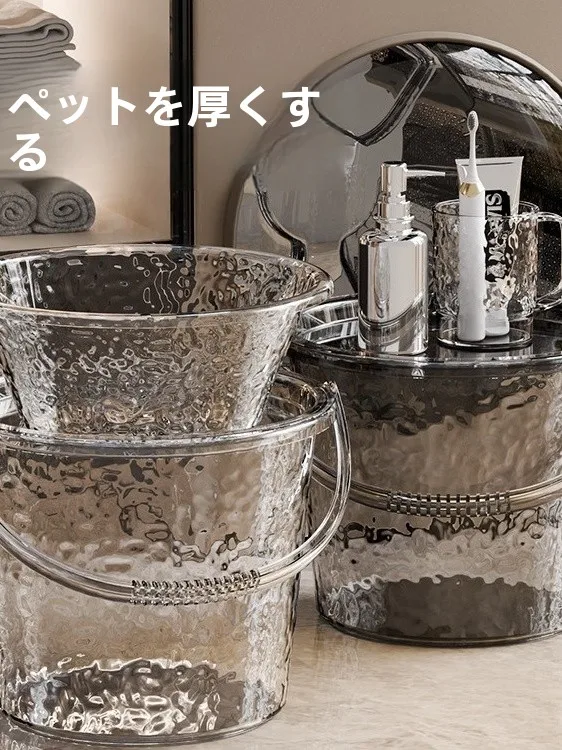 ホテルライク 洗面用の水桶セット：厚手PET素材で浴室・洗面器に最適な実用性