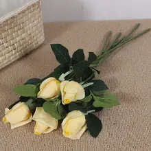保湿効果のあるイエローの造花ローズ【デスクトップ装飾・撮影用】