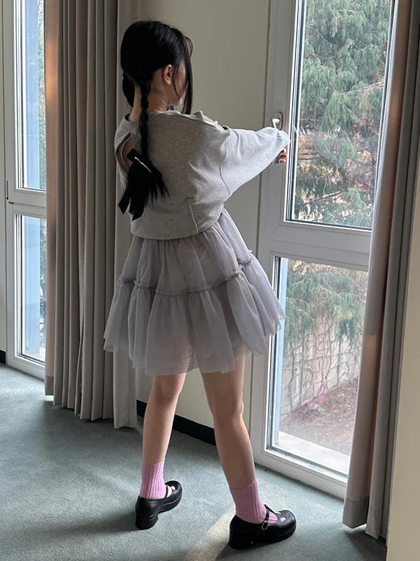 バレエ風ノースリーブプリンセスチュチュスカート：かわいいファッションの定義を実現するAラインデザイン