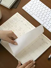 シンプルな万年カレンダー付き月間・週間プランナー【A4サイズ・メモ帳】