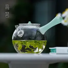 耐熱ガラス製サイドハンドルティーポット【茶水分離・家庭用・女性向け】